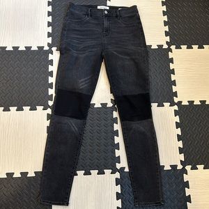 PacSun high rise patchwork jeans skinny size 27L knee patch